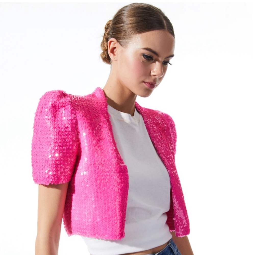Sherryl Sequin Jacket Alice + Olivia